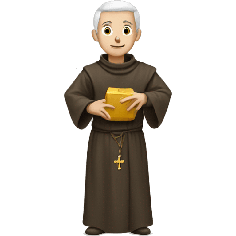 Catholic Medieval Monk collects donations emoji