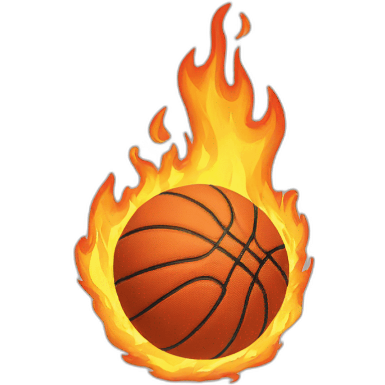 Basketball on fire emoji