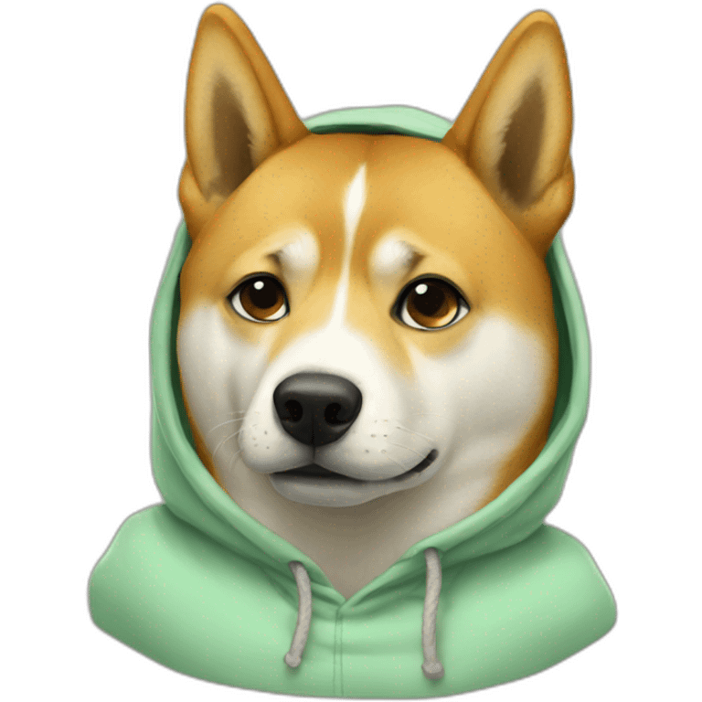 doge in a hoodie smoking  emoji