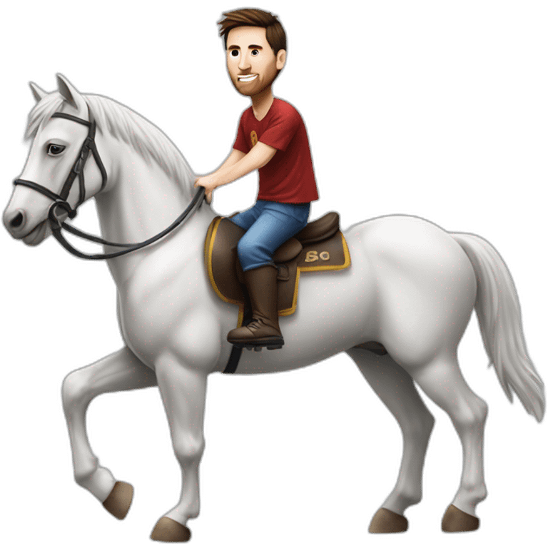 Messi sur cheval emoji