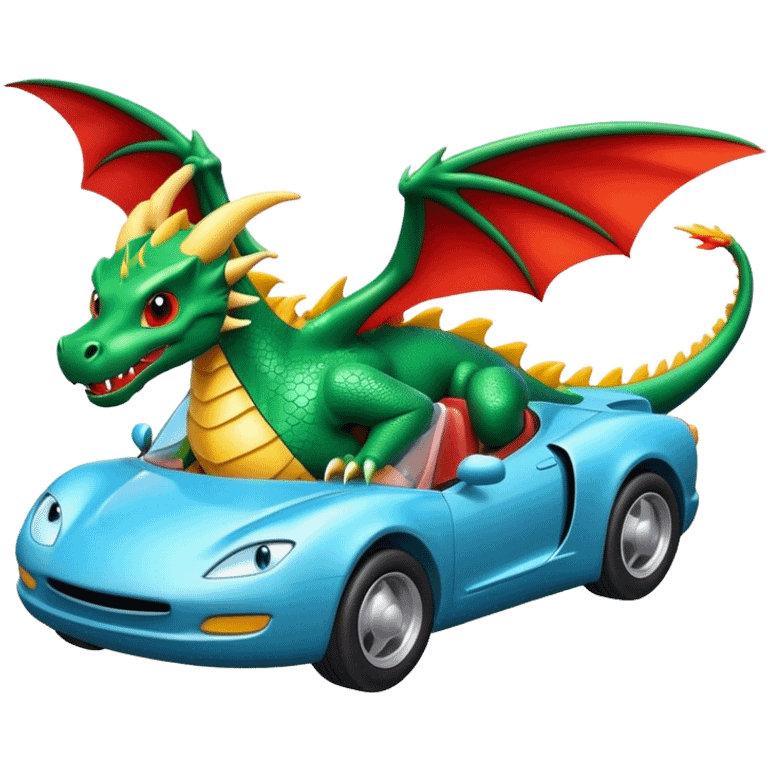 Dragon flying car  emoji