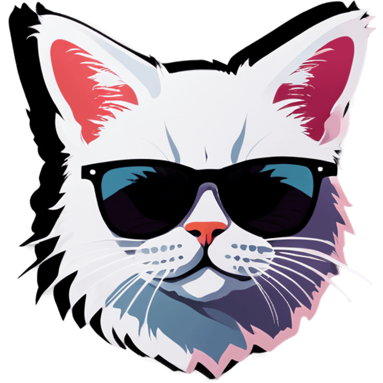 Cat with sunglasses emoji