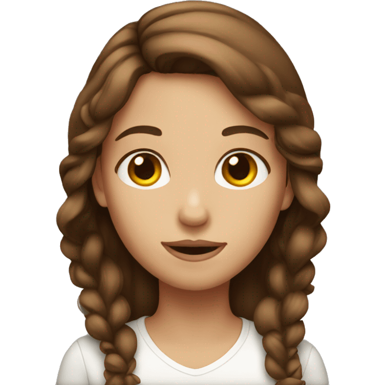 a girl with brown hair emoji