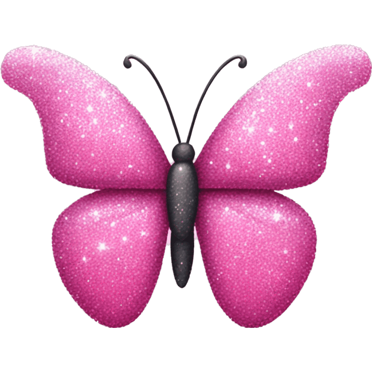 Pink sparkly butterfly emoji