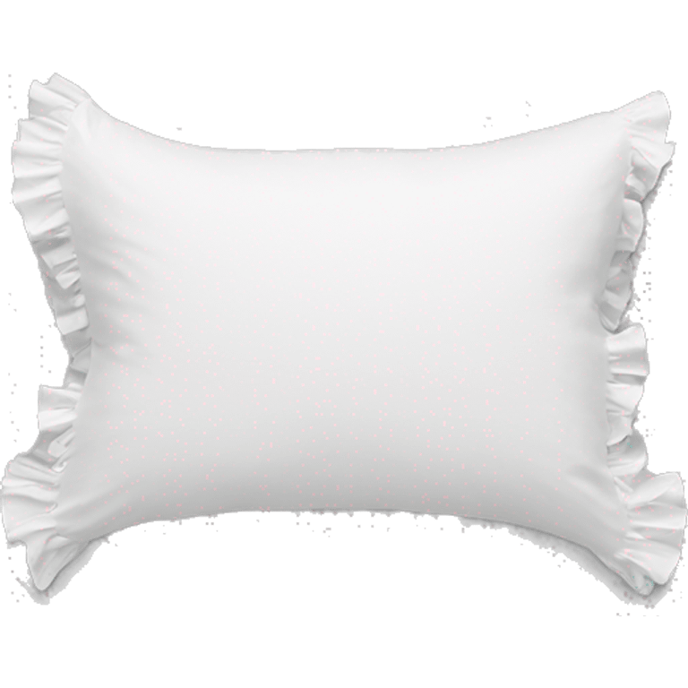 2 white pillows with ruffles frontal  emoji