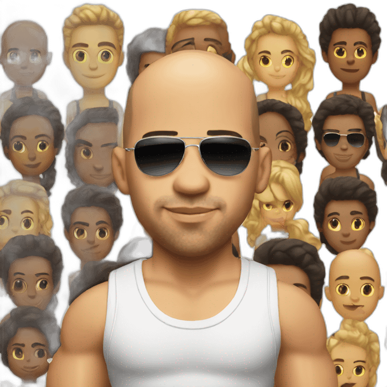 cuban bold guy looks like vin diesel emoji