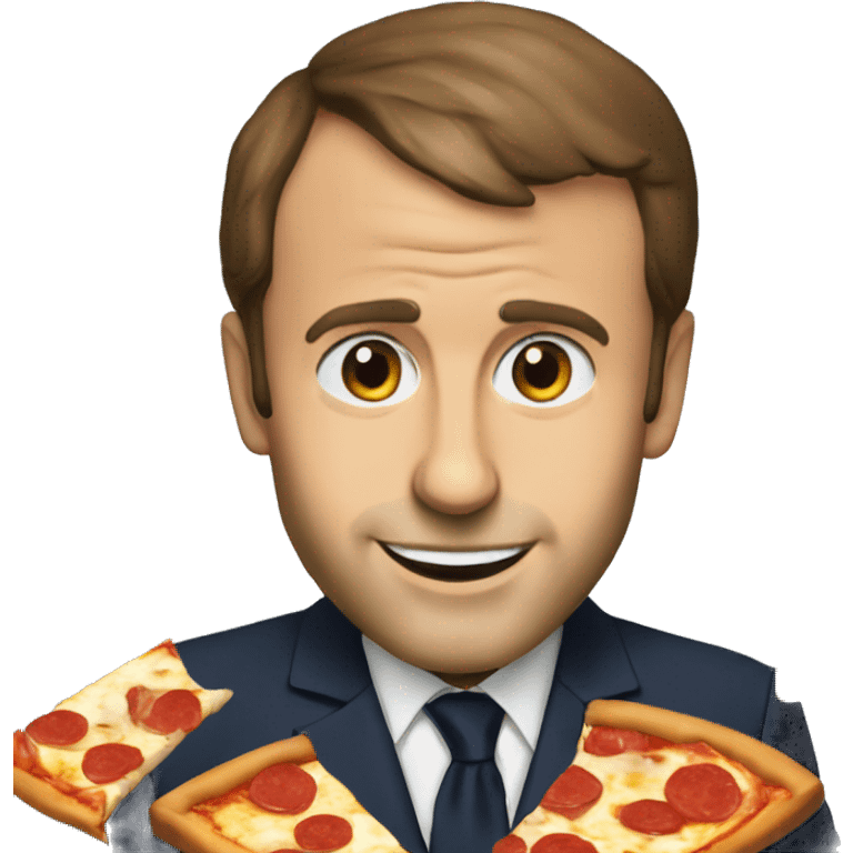 Macron qui mange de la pizza  emoji