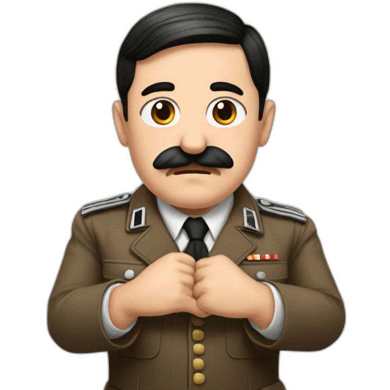 hitler making a heart with his hands emoji