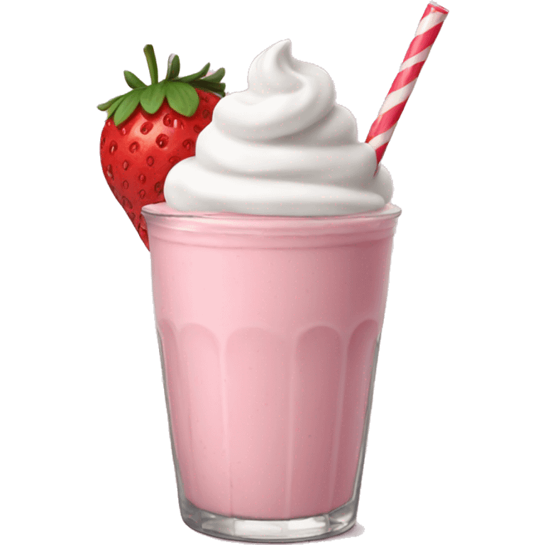 Strawberry milkshake emoji