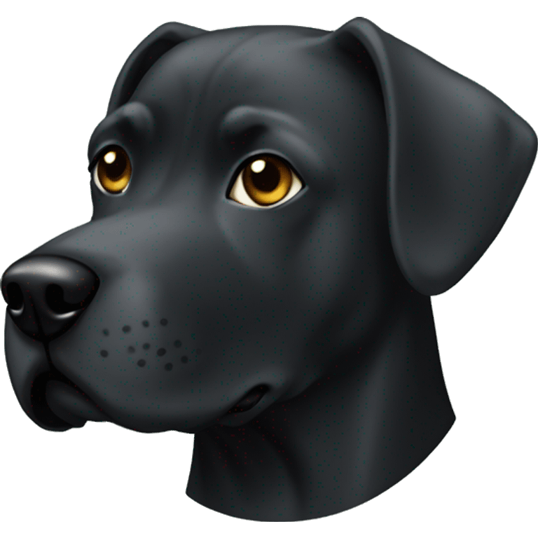 black dogo with laurel rounded him emoji