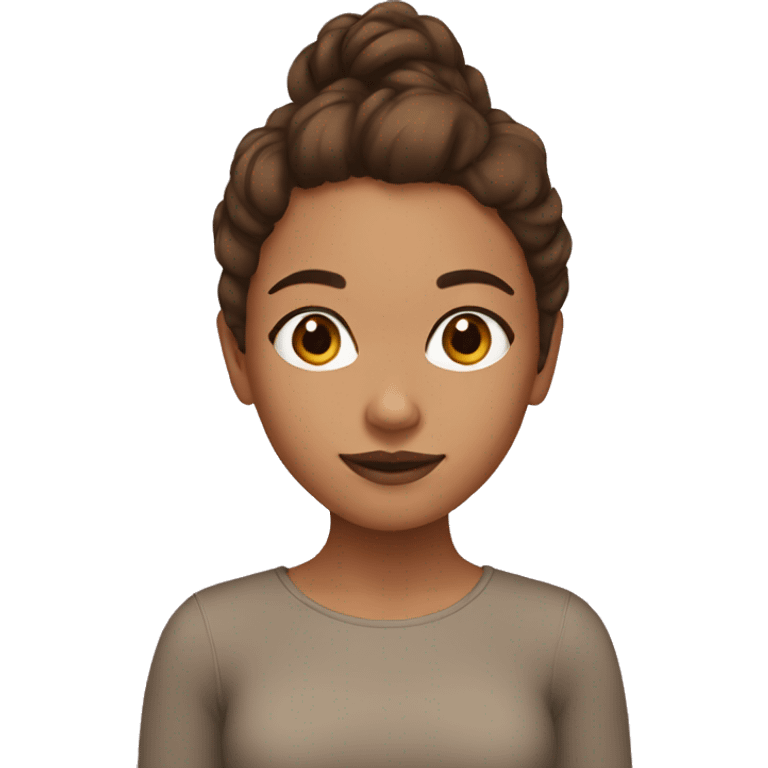 Mixed girl with brown hair emoji