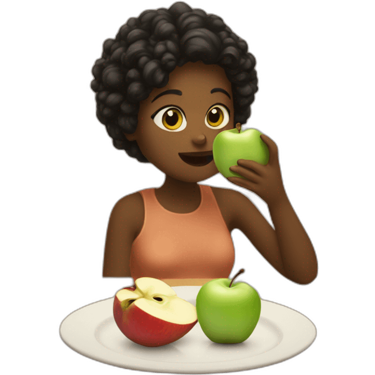 eve eats the apple emoji