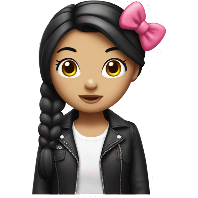 Hello kitty girl with a black straigth hair emoji