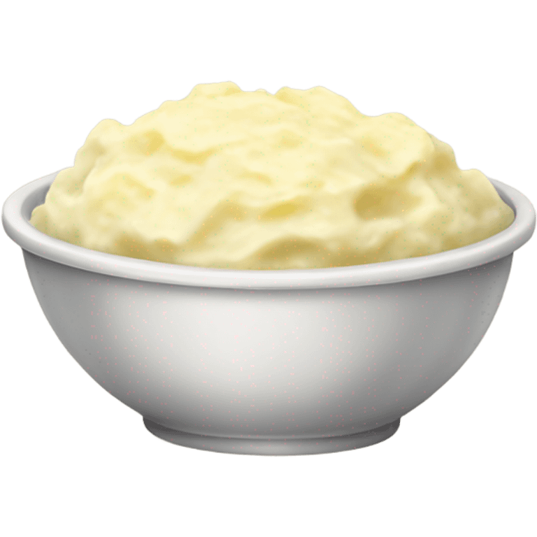 bowl of mashed potatoes with butter emoji