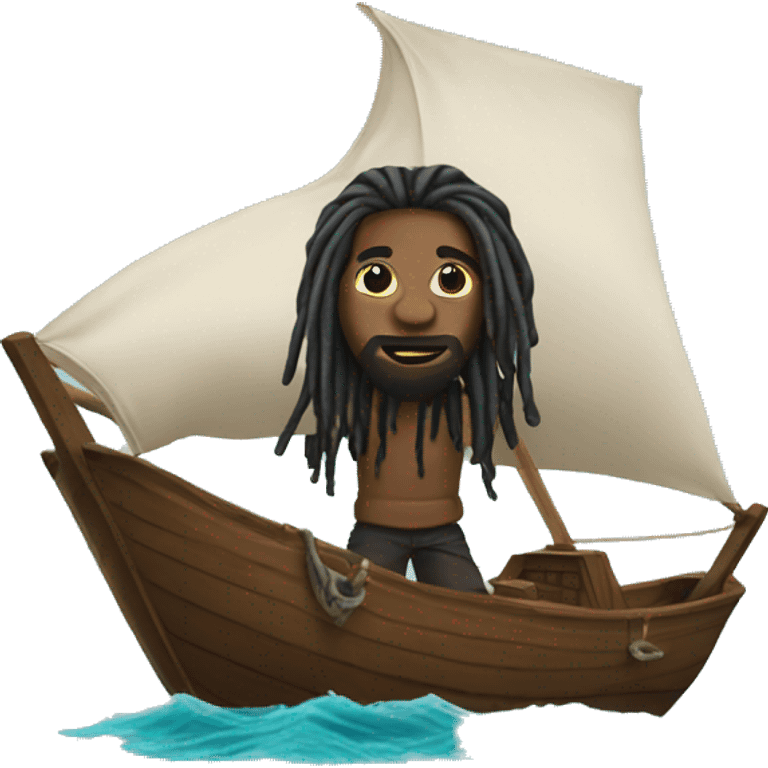 Dreadhead with a boat emoji