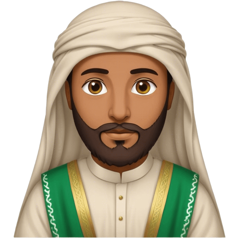 saudi man wearing saudi clothes witha beard emoji