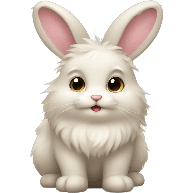 Cute fluffy bunny emoji