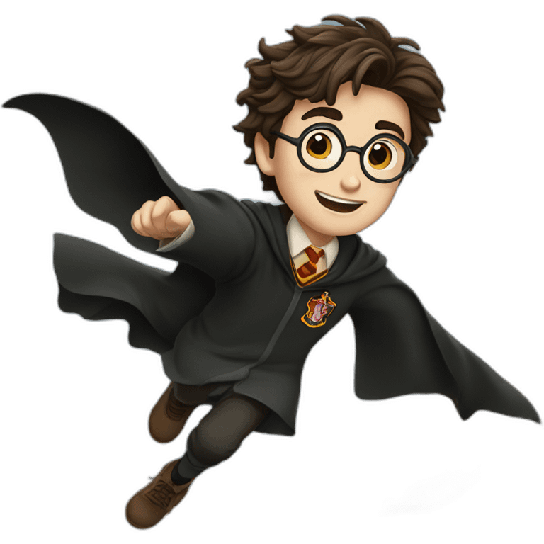 harry potter volando por el cielo emoji