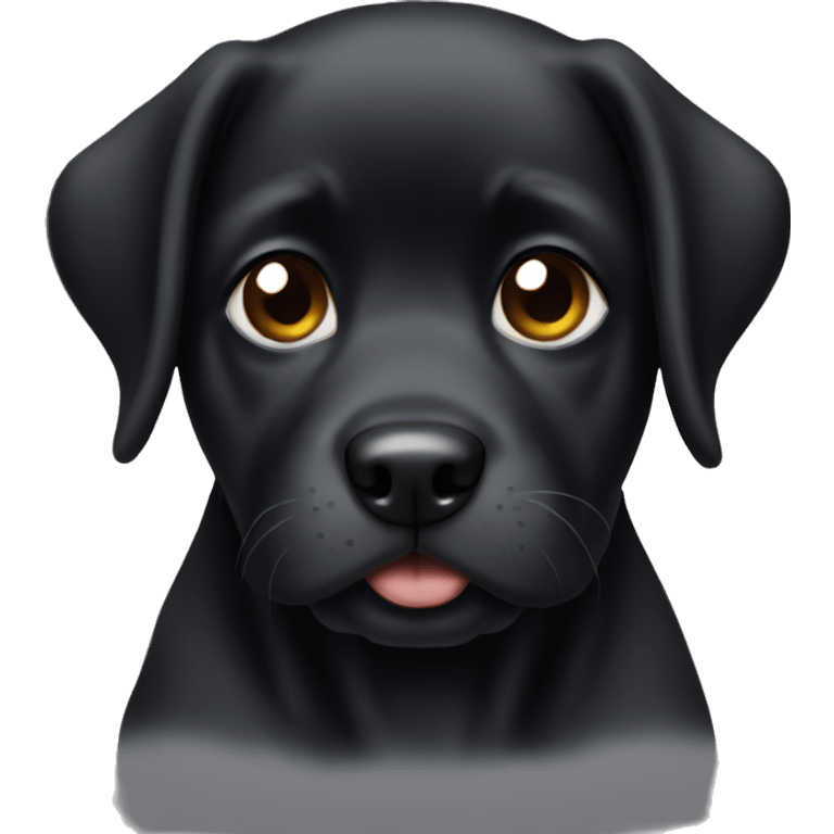 Dog black and cute emoji