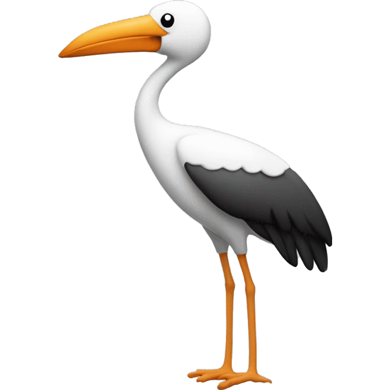 A stork that is also a beer bong. Focus on the stork, but a bong should go through it emoji