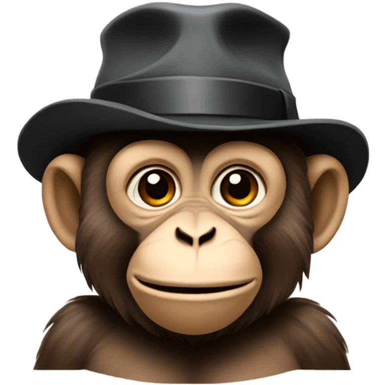 Monkey with hat on emoji