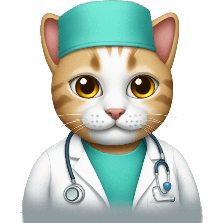 cat dressed like a surgeon emoji