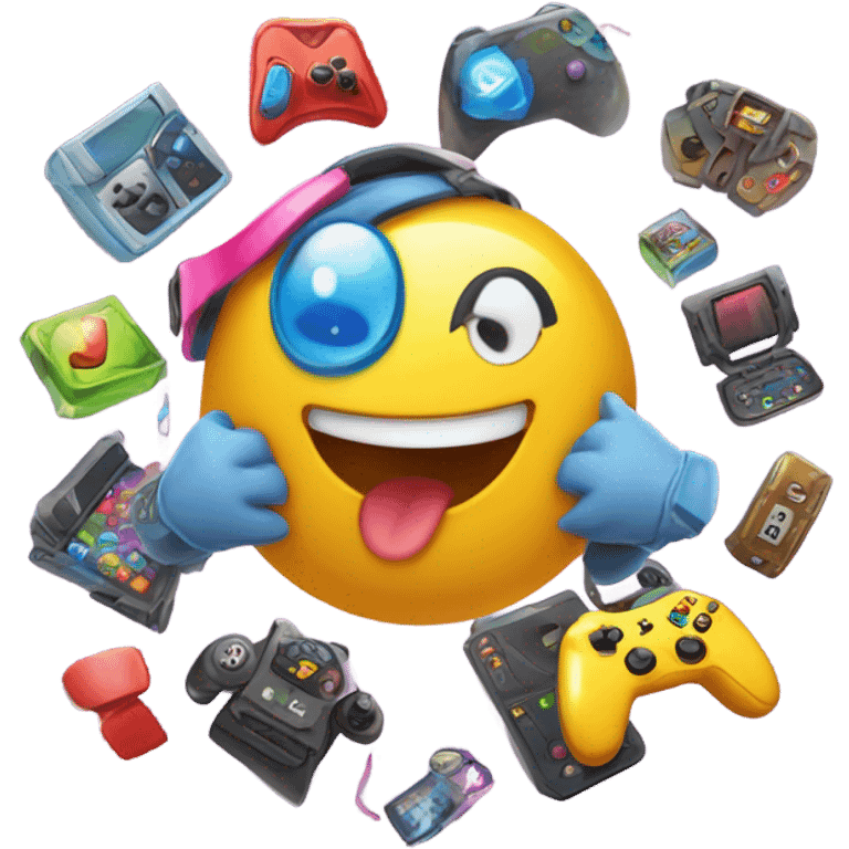 emoji playing video games emoji