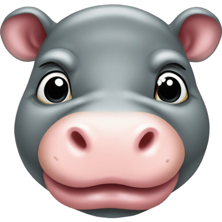 baby pygmy hippo face, Moo Deng emoji