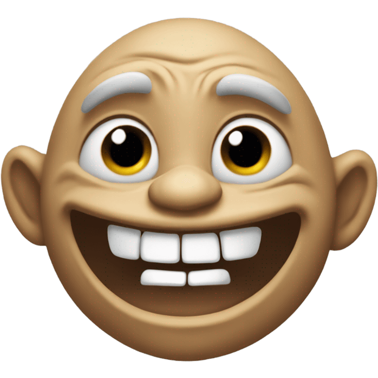 Troll face but human emoji