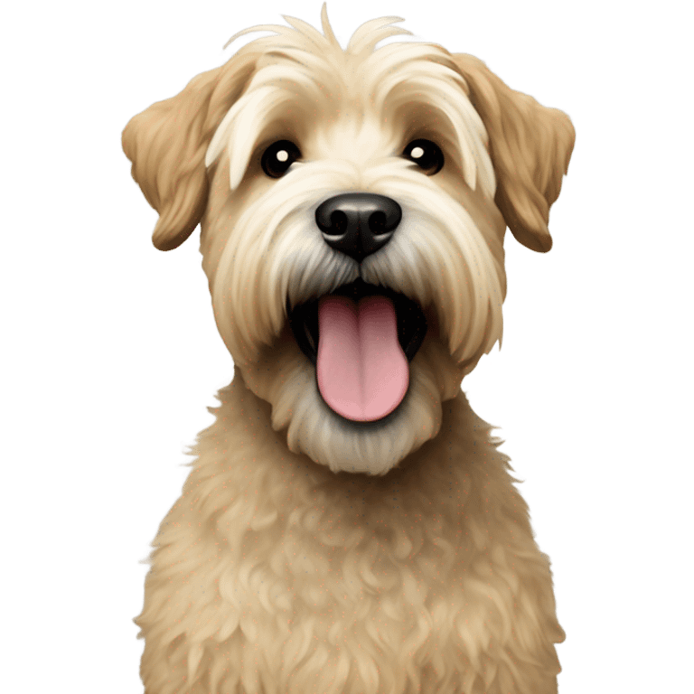 Happy New Year Photo realistic wheaten terrier emoji