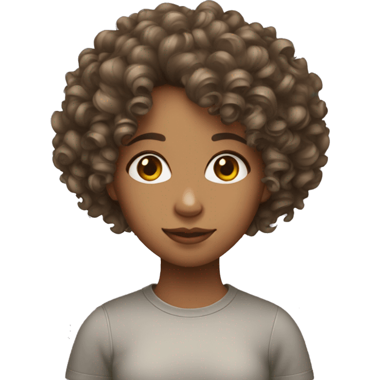 Curly hair girl emoji