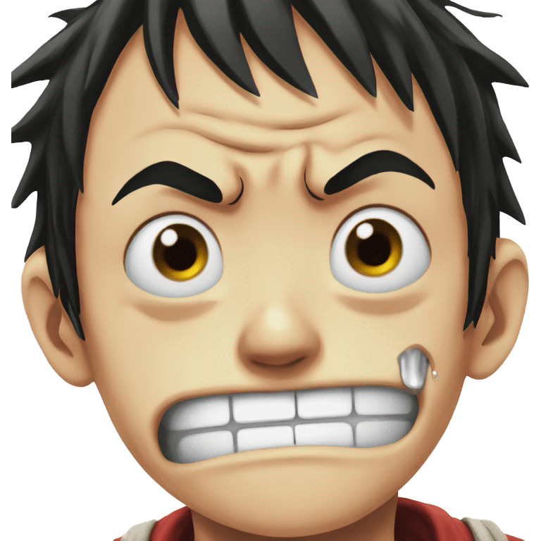 Luffy one piece sad and crying emoji