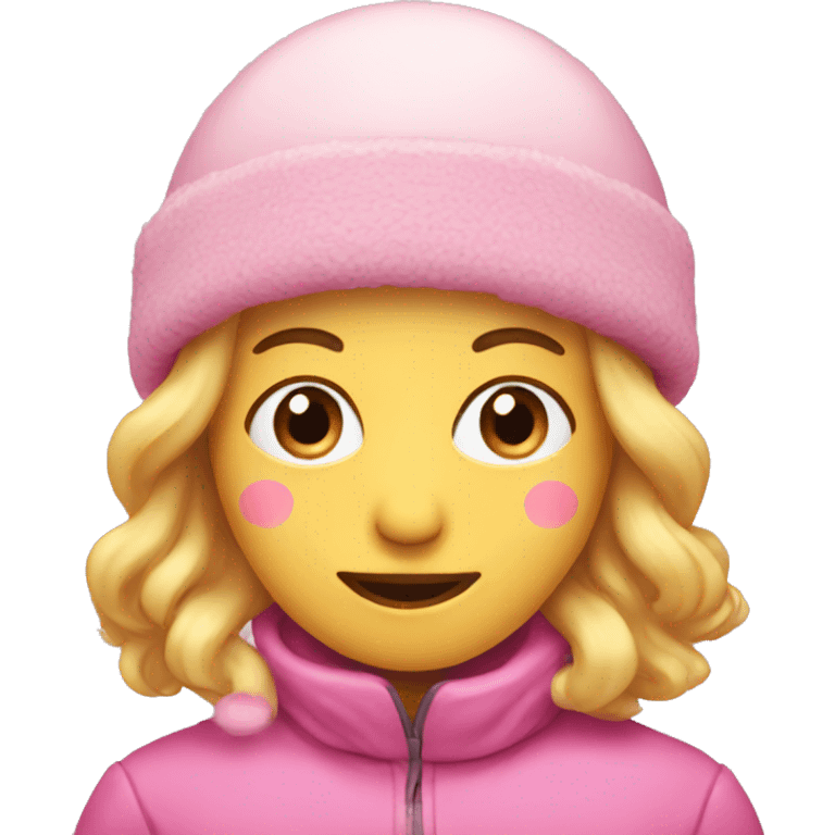 Pink winter emoji