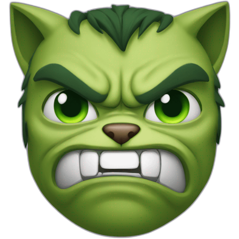 Cat hulk face emoji