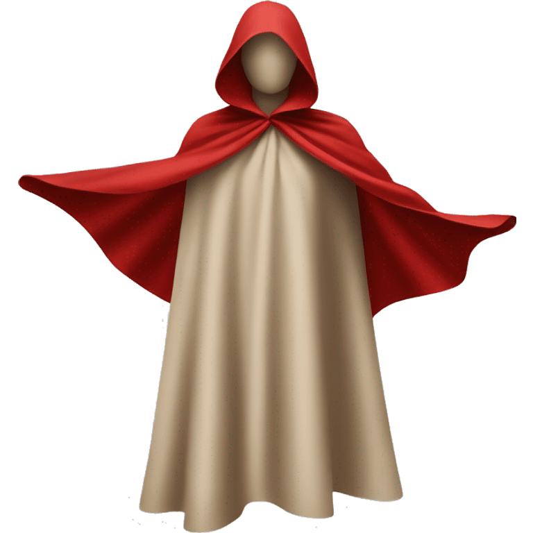 faceless beige mannequin flying red cape emoji