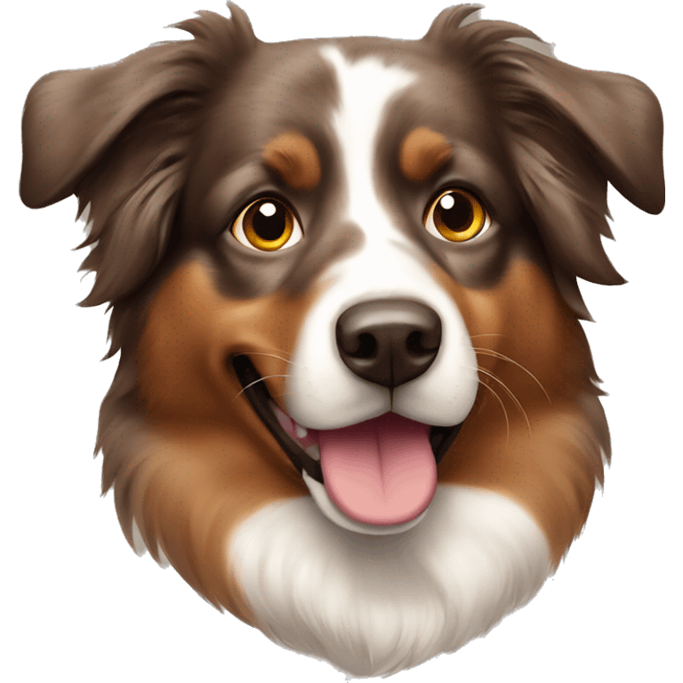 Brown Australian shepherd  emoji