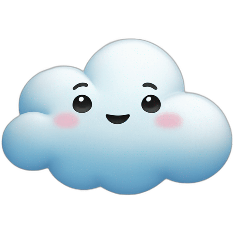 Cheerful cloud emoji