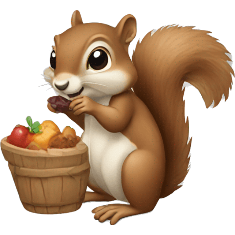 Squirrel eating emoji