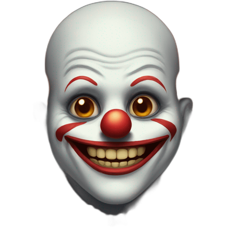 Creepy smile clown emoji