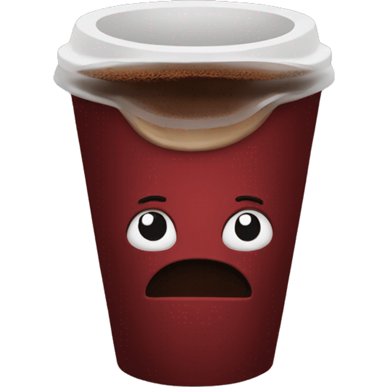 Dark red coffee emoji