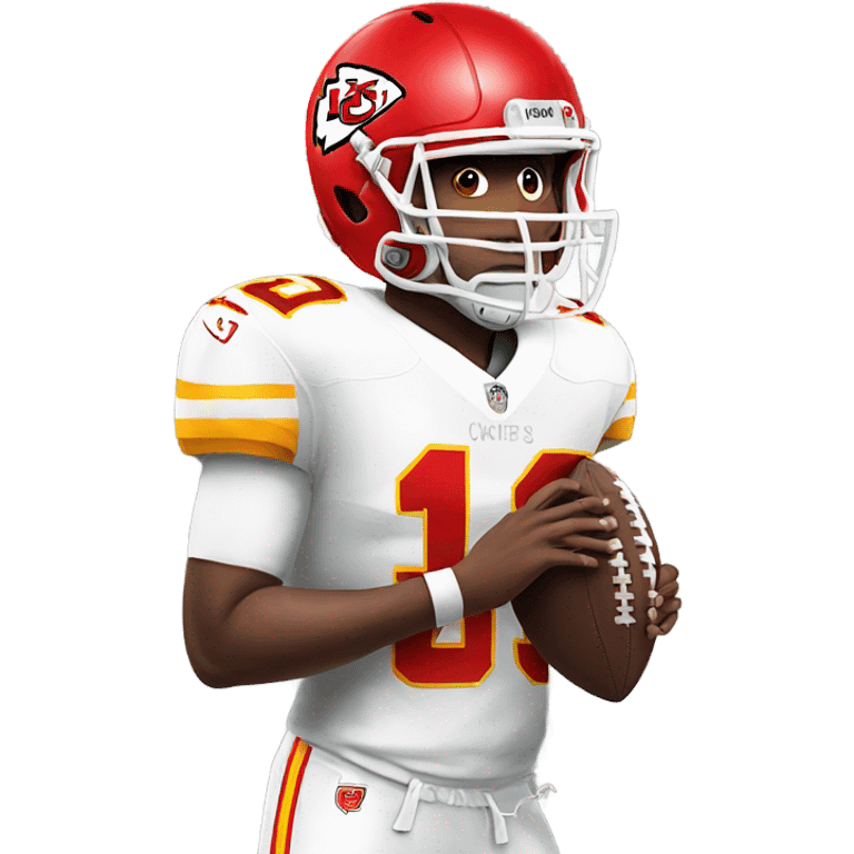 Chiefs with football  emoji