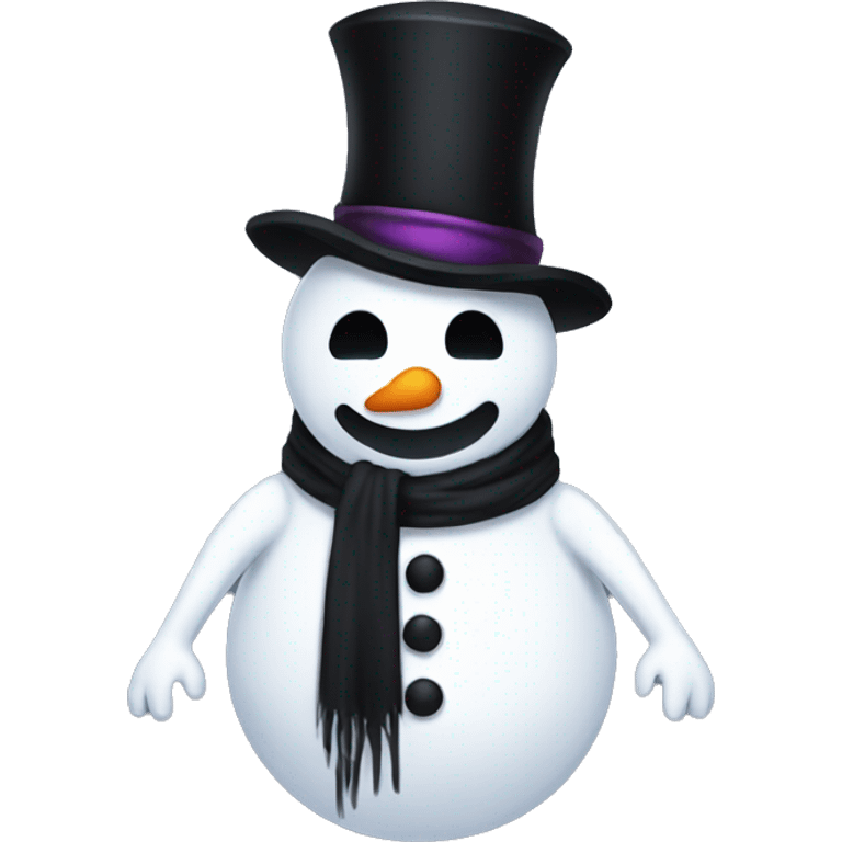 Gothic Emo Snowman emoji