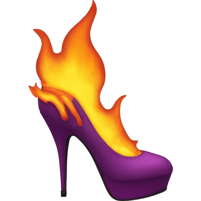 tacones en fuego emoji