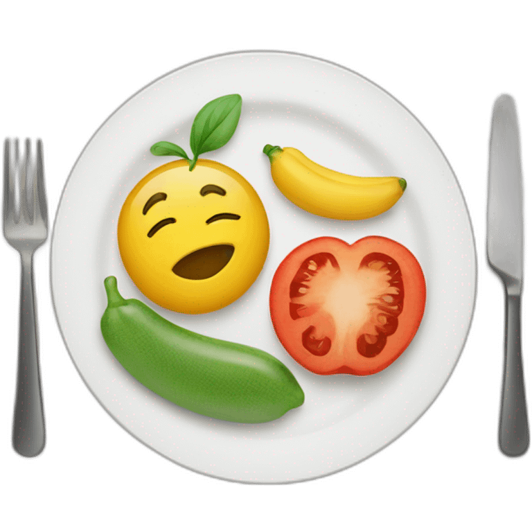 diet in a plate emoji