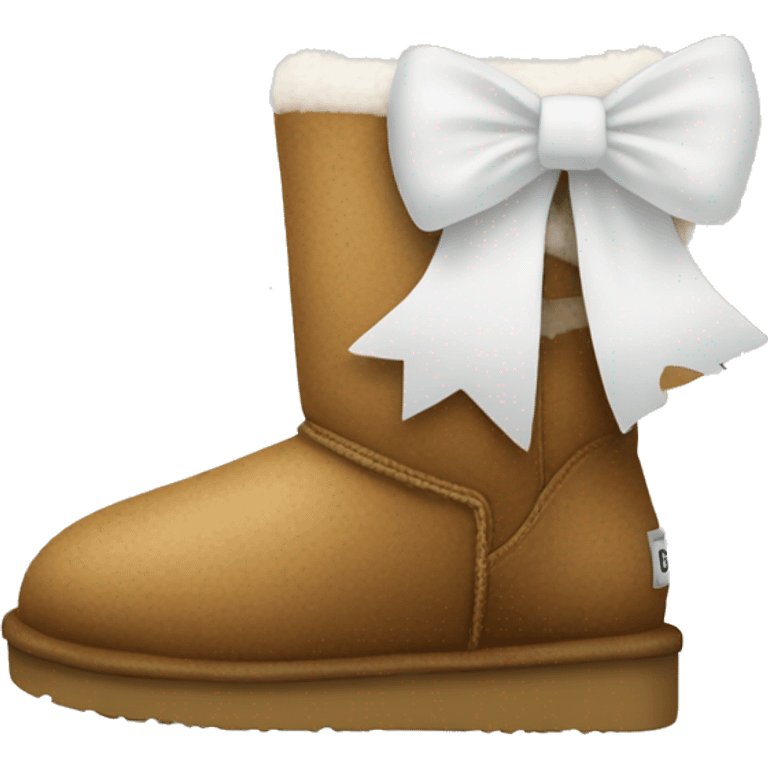 uggs with a white bow from behind emoji