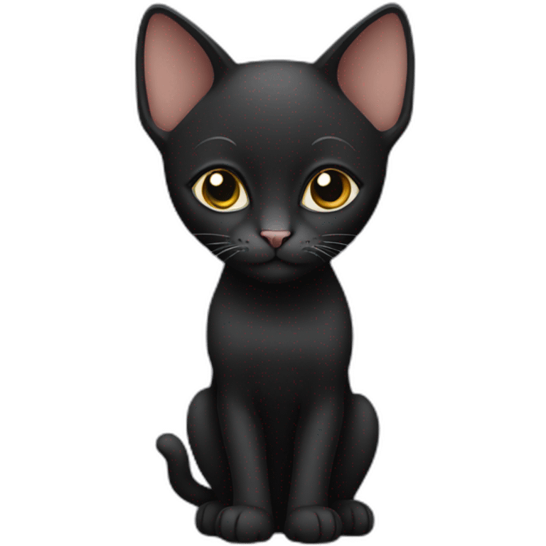 black bald cat emoji