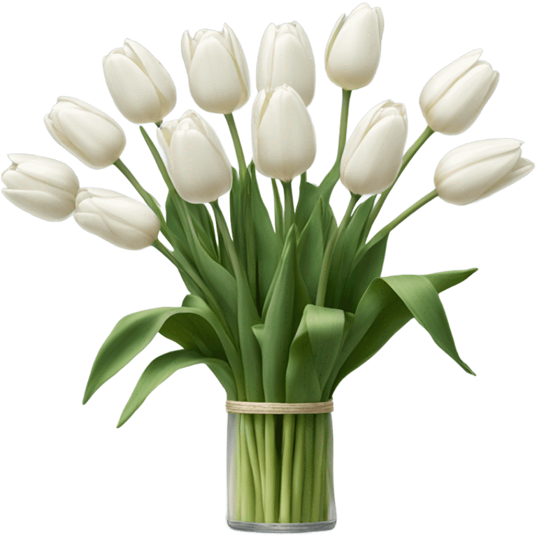 White tulips  emoji