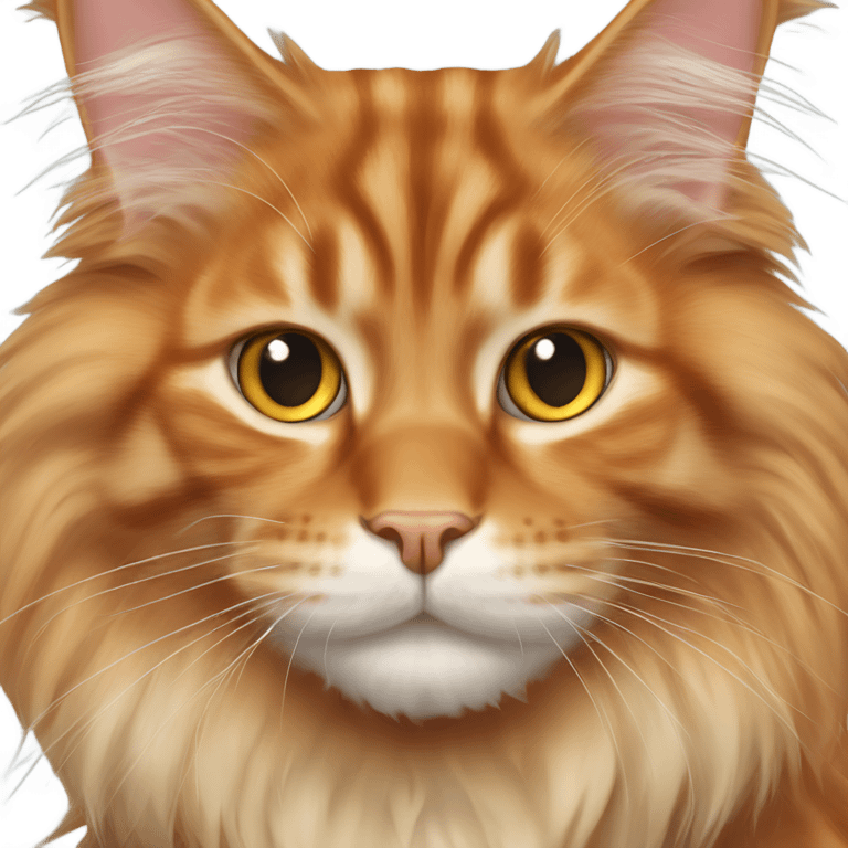 Orange Maine coon cat  emoji