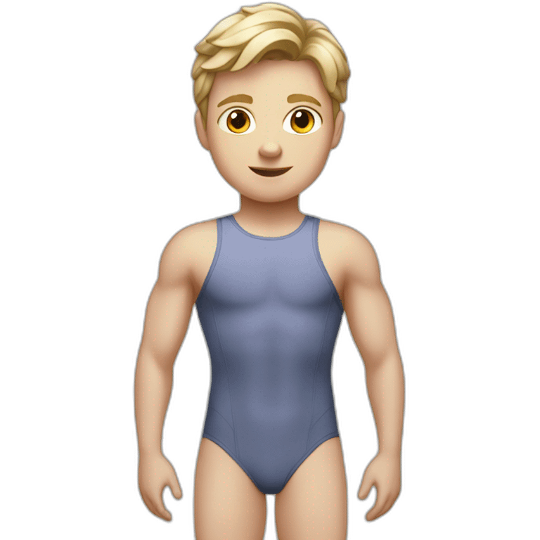 white boy in gym leotard emoji