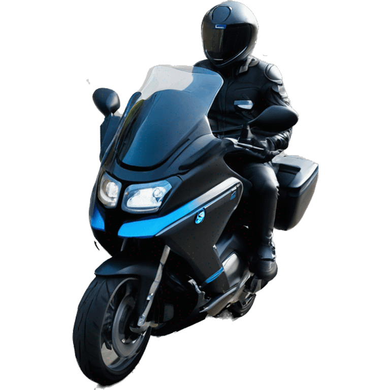 Blauer Elefant on BMW C650GT black emoji